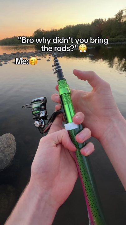 Fish-shaped pocket telescopic rod and reel combo reference image