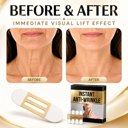 Invisible Neck & Jawline Lift Strips - Instant Contour Effect - 60 Strips + Hairstyle Guide