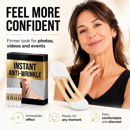 Invisible Neck & Jawline Lift Strips - Instant Contour Effect - 60 Strips + Hairstyle Guide