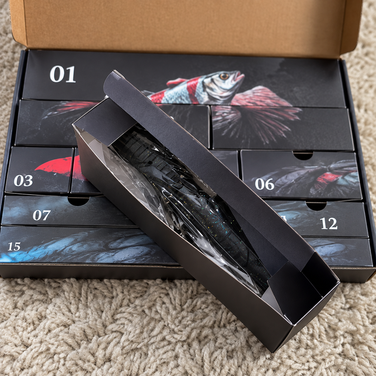 24 day fishing tackle advent calendar — illustrative image