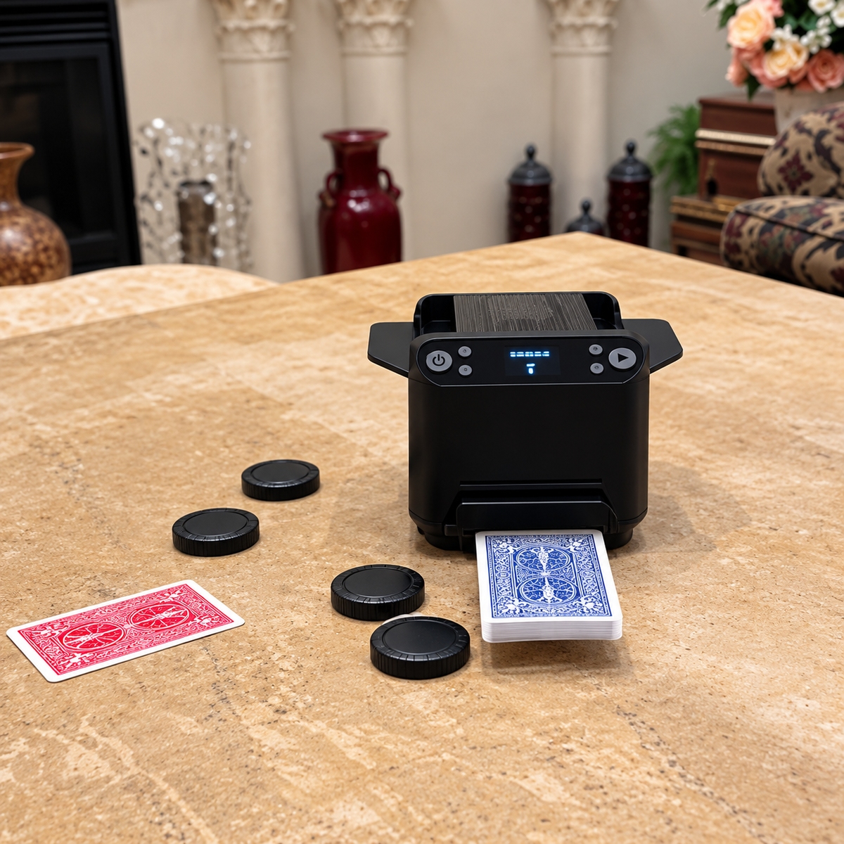 automatic card shuffler — illustrative image